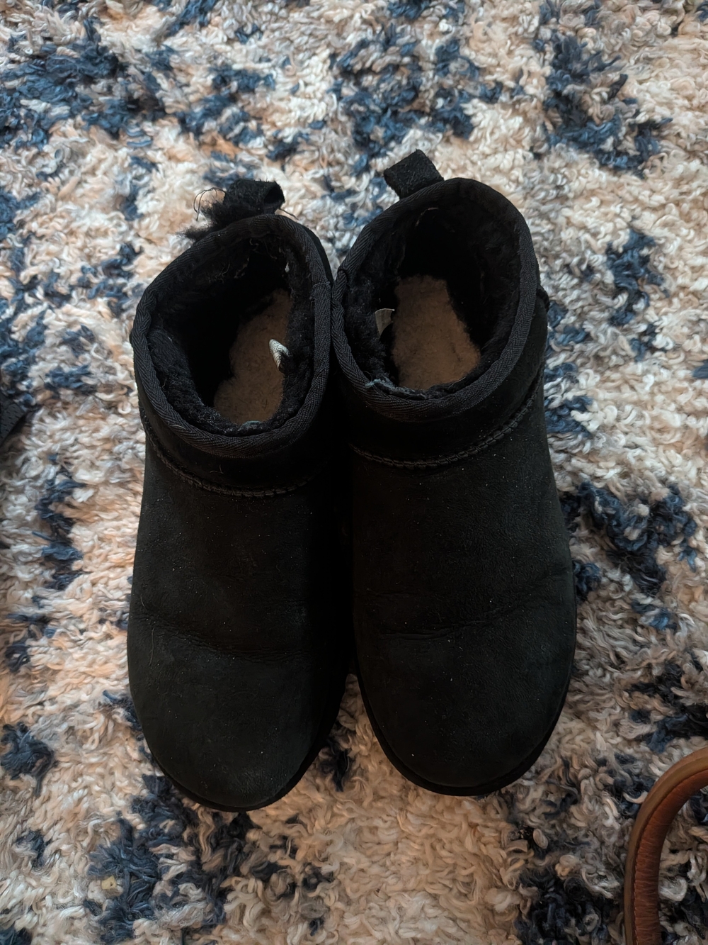UGG Black Suede Ankle Booties